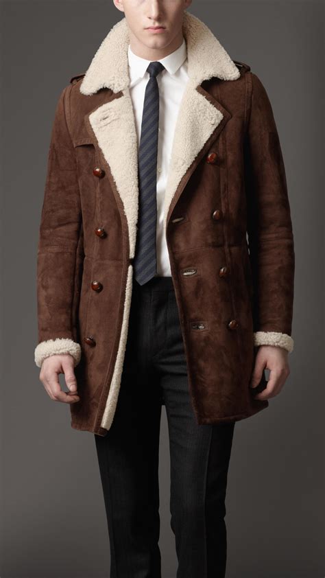 burberry sheepskin coat